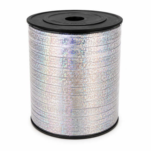 BALLOON RIBBON 5MM/500 YARD SILVER
