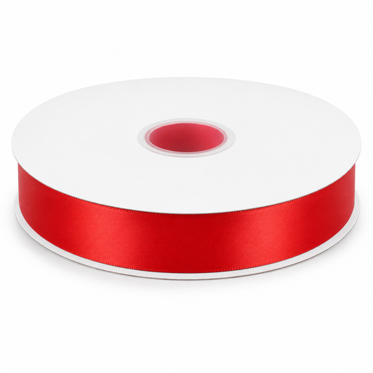 SATIN RIBBON 25MM/100 YARD RED